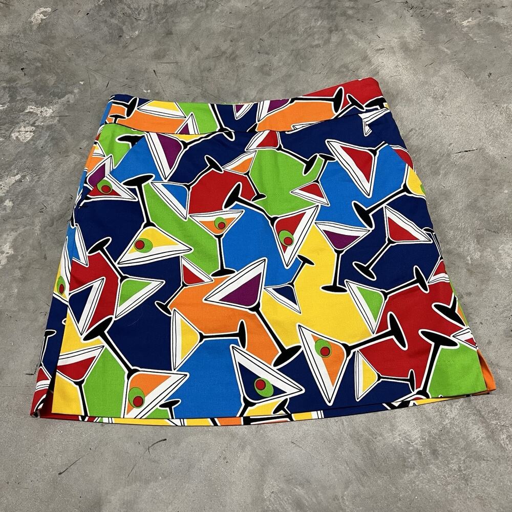 LOUDMOUTH Ladies Athletic Cocktail Print Skirt Shorts Skort Size US 2 - Picture 1 of 7